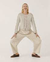 Sėja: Silver Grey Cotton Sweater